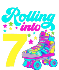 Rolling Into 7 Girl 7th Birthday Roller Skates T-Shirt