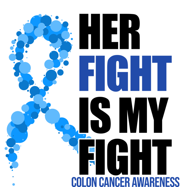 Her Fight Is My Fight Colon Cancer Awareness Ribbon Kids Hoodie