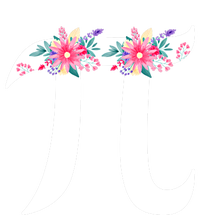 Floral Face Pi Symbol Happy Pi Day Math Geek 3 14 Cool Gift T-Shirt