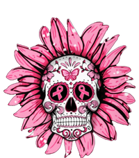 Sunflower Sugar Skull Breast Cancer Awareness T-Shirt