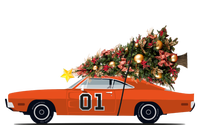 The General Lee Car Christmas Tree Magnet