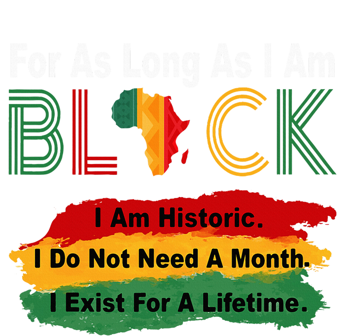 Black History Month For As Long As I Am Black Pride African Kids Sweatshirt