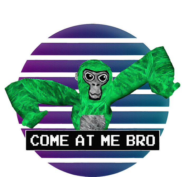 Cute Come At Me Bro Gorilla Gamer Monke Tag VR Stripe Pom Pom Beanie