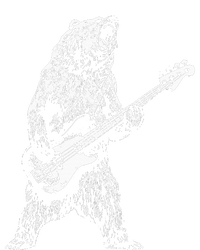 Retro Bear Playing Bass Guitar Bear Guitarist Music Lovers Full Zip Hoodie