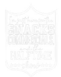 IM Just Here For The Food And Commercials Halftime Show Game Day Women's Racerback Tank