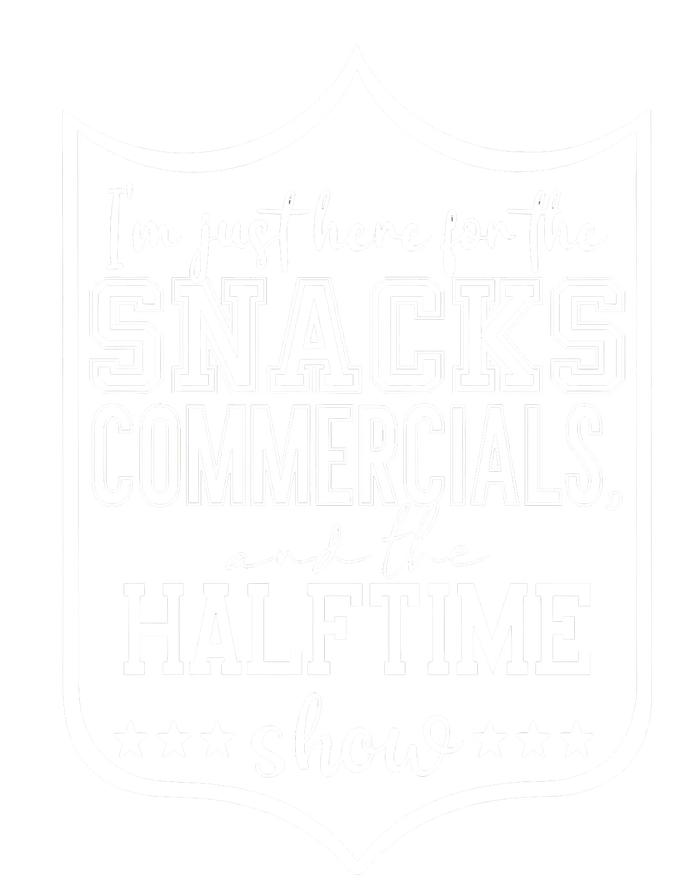 IM Just Here For The Food And Commercials Halftime Show Game Day Women's Racerback Tank