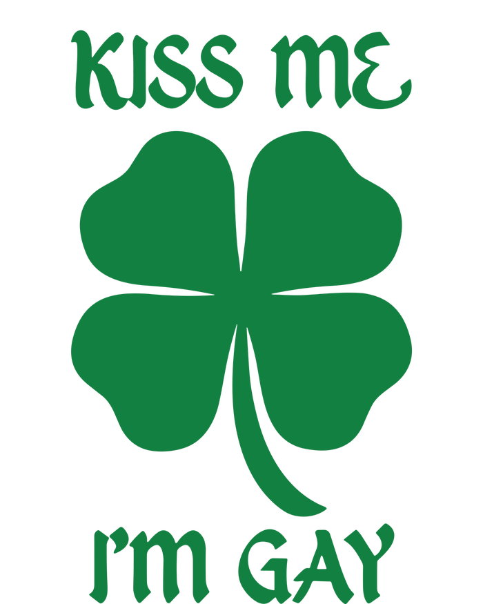 Kiss Me I’M Gay Four Leaf Clover Funny St Patricks Day Womens CVC Long Sleeve Shirt