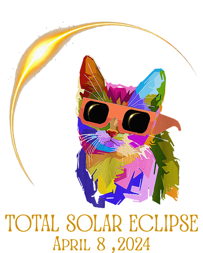 Cat Wearing Solar Eclipse Glasses Toddler Hoodie