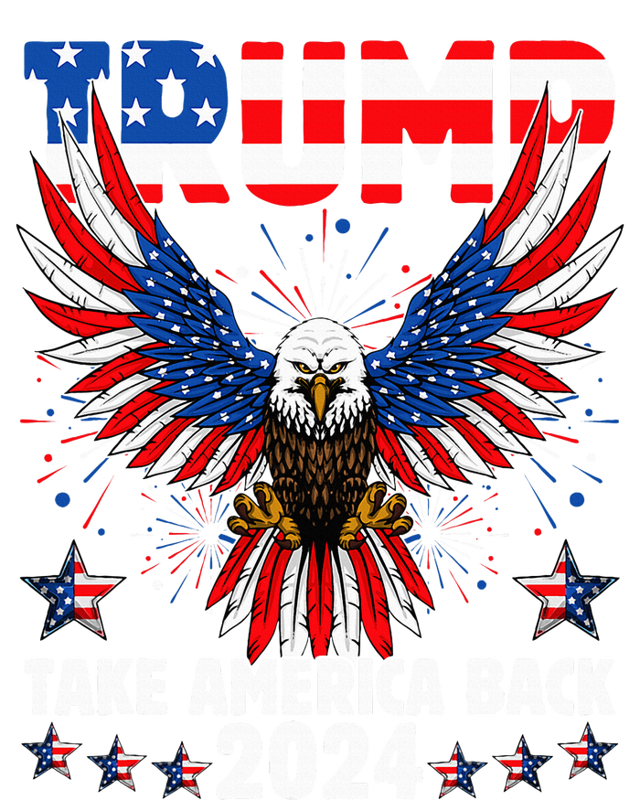 Retro Trump 2024 Take America Back American Flag Trump 2024 Tie Dye Hoodie