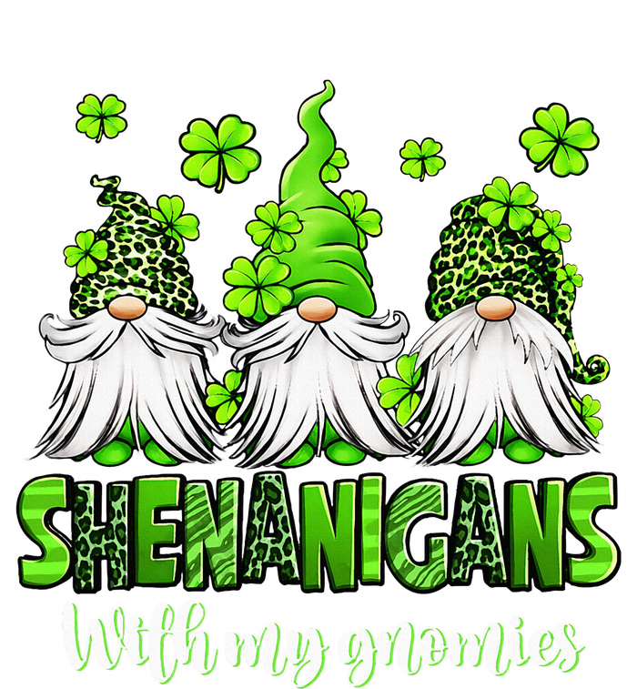 Shenanigans With My Gnomies St Patrick's Day Gnome Shamrock Womens Cotton Relaxed Long Sleeve T-Shirt