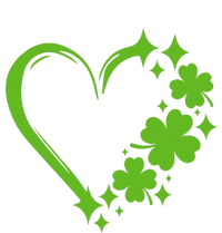 St Patricks Day Cute Heart Love Shamrock St Patricks Day Metallic Star Ornament