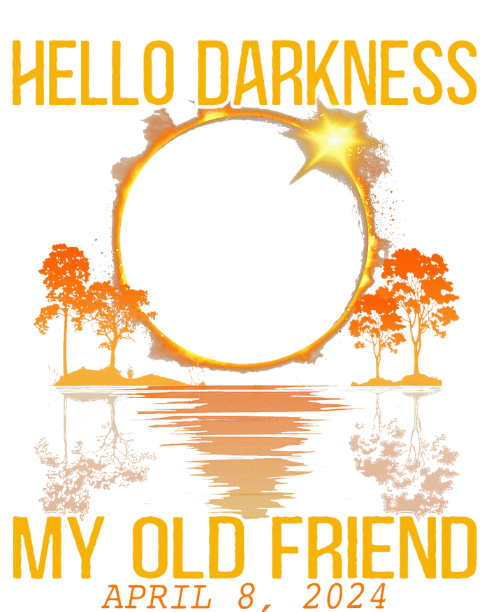 Hello Darkness My Old Friend Solar Eclipse April 08 2024 Women's Fleece Hoodie