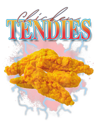 Chicken Tendies 90s Bootleg Style Foodie Funny Meme Women's Fleece Hoodie