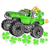 St Patricks Day Lucky Monster Truck T-Shirt