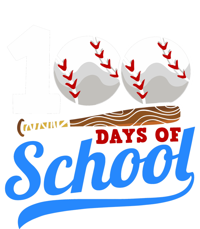 100 Days Of School Baseball 100th Day Women's Pullover Hoodie