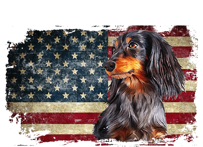 Dachshund USA Flag Patriotic Dog Lovers 4th Of July Women's T-Shirt