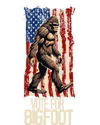 Bigfoot for President Election Vote Sasquatch USA Flag 2024 Flexfit Unipanel Trucker Cap