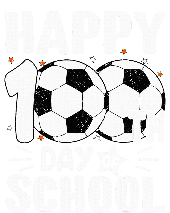 Soccer Happy 100th Day Of School Teacher Ladies Long Sleeve Shirt