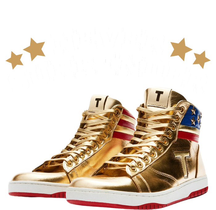 Trump Sneakers Never Surrender Women's Knotted Racerback Tank