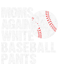 Moms Against White Baseball Pants Funny Baseball Mom Zip Tote Bag