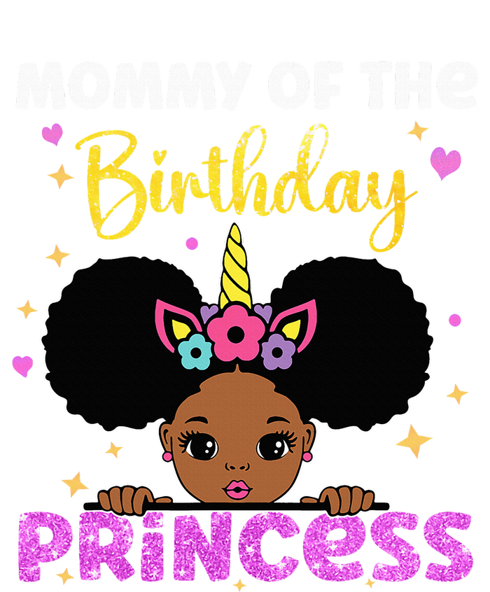 Mommy Of The Birthday Princess Melanin Afro Unicorn Cute Mesh Reversible Basketball Jersey Tank