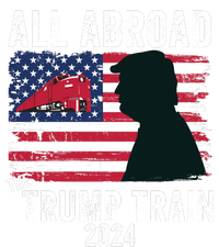 All Aboard The Trump Train 2024 With Grudge Usa Flag & Red Train Womens CVC Long Sleeve Shirt