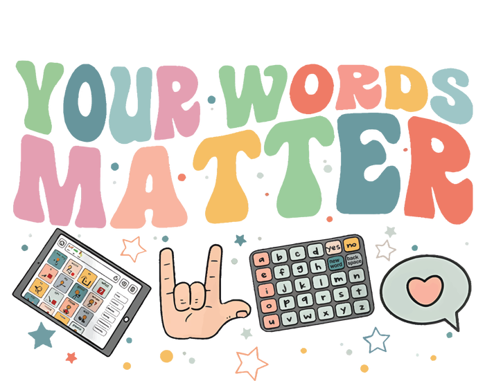 Your Words Matter Aac Sped Teacher Inclusion Wool Snapback Cap