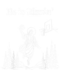 He Is Rizzin Funny Basketball Retro Christian Religious T-Shirt