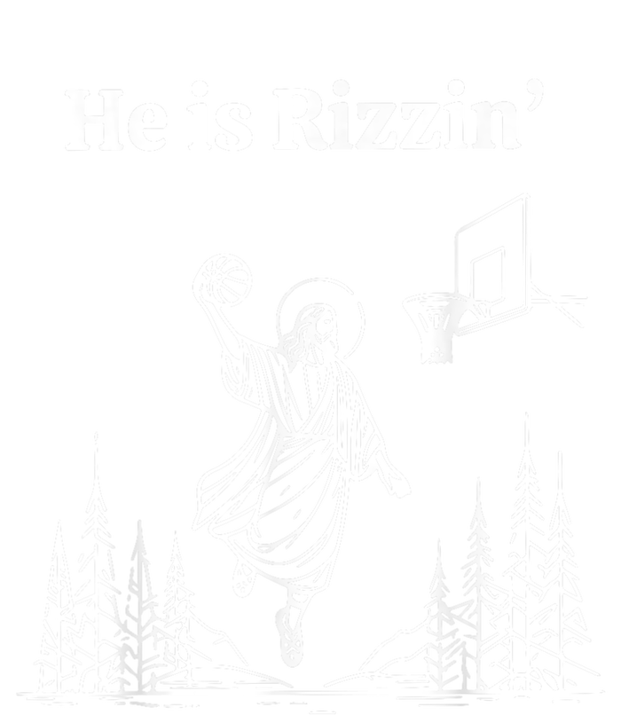 He Is Rizzin Funny Basketball Retro Christian Religious T-Shirt