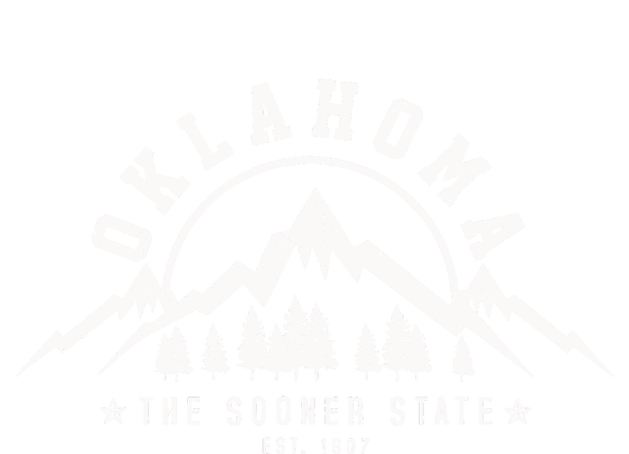 Oklahoma The Sooner State Est 1907 Vintage Mountains Gift Yupoong Adult 5-Panel Trucker Hat