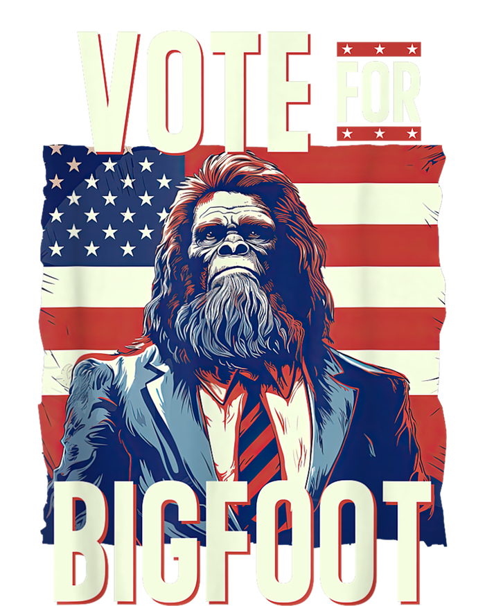 Bigfoot For President Election Vote Sasquatch Usa Flag 2024 Pom Pom 12in Knit Beanie