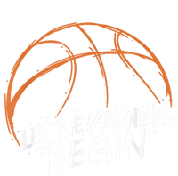 Let The Madness Begin I Funny Basketball Season Striped Beanie with Solid Band