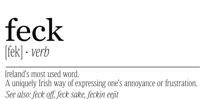 Feck Definition Irish Gift Women's V-Neck T-Shirt