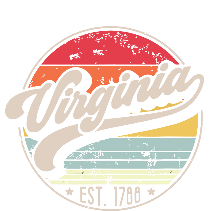 Retro Virginia Home State Va Cool 70s Style Sunset Premium T-Shirt