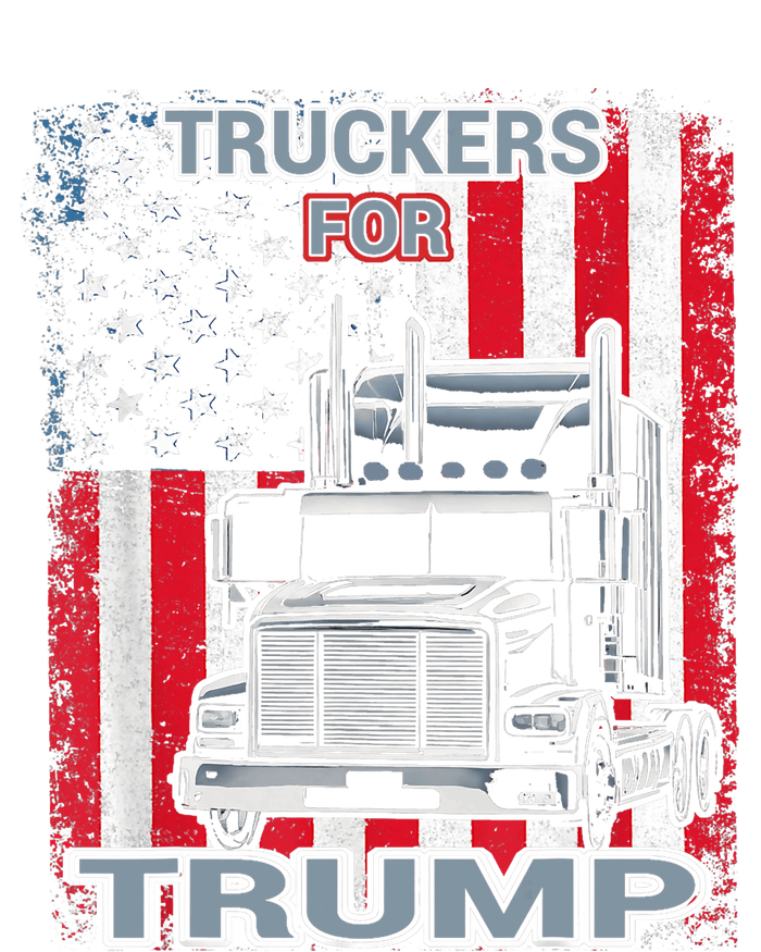 Truckers For Trump American Flag Trump 2024 Vintage T-Shirt