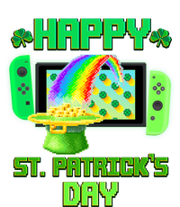 Happy St Patricks Day Retro Pixel Video Game Ladies Long Sleeve Shirt