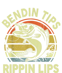 Funny Fishing Vintage Bending Tips Rippin Lips Bass Dad Gift Kids Long Sleeve Shirt