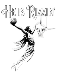 He Is Rizzin Jesus Playing Basketball Funny Sports Rizz Yupoong Adult 5-Panel Trucker Hat