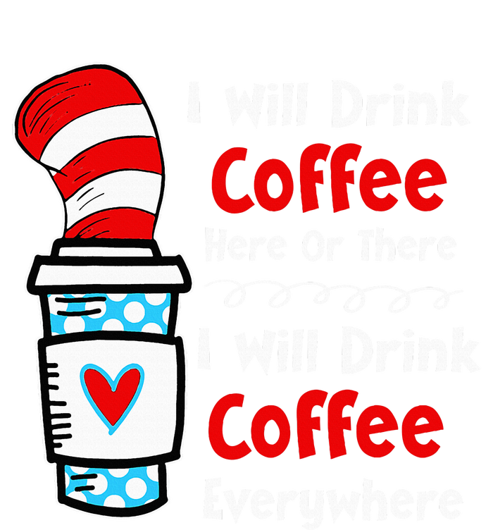 I Will Drink Coffee Here Or There Funny Teacher Kids Tie-Dye T-Shirt