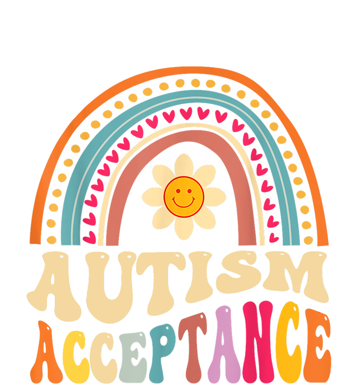 Boho Rainbow Acceptance Special Education Teacher Gift Autism Awareness T-Shirt