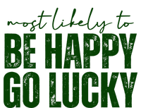 Most Likely To Be Happy Go Lucky St Patricks Day Women's Knotted Racerback Tank