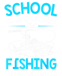 School Is Important But Fishing Importanter Fish Lover Teen Boy Fishing Gift T-Shirt