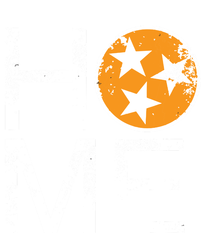 Tennessee Home Flag Orange White Stars Distressed Tank Top