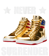 Trump Never Surrender Gold Sneakers Pro Trump 2024 T-Shirt