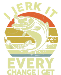 Vintage Jerk It Every Chance Fishing Funny Bass Fish Dad Jokes Gift T-Shirt