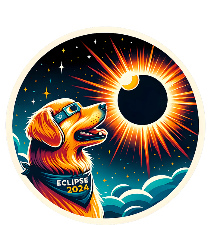 April 2024 Solar Eclipse Dog Wearing Solar Eclipse Glasses 7-Panel Snapback Hat