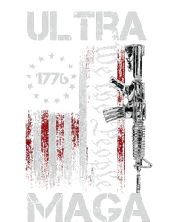 Vintage Usa Flag Ultra Maga Gun Usa 4th Of July Trump 2024 Women's Knotted Racerback Tank