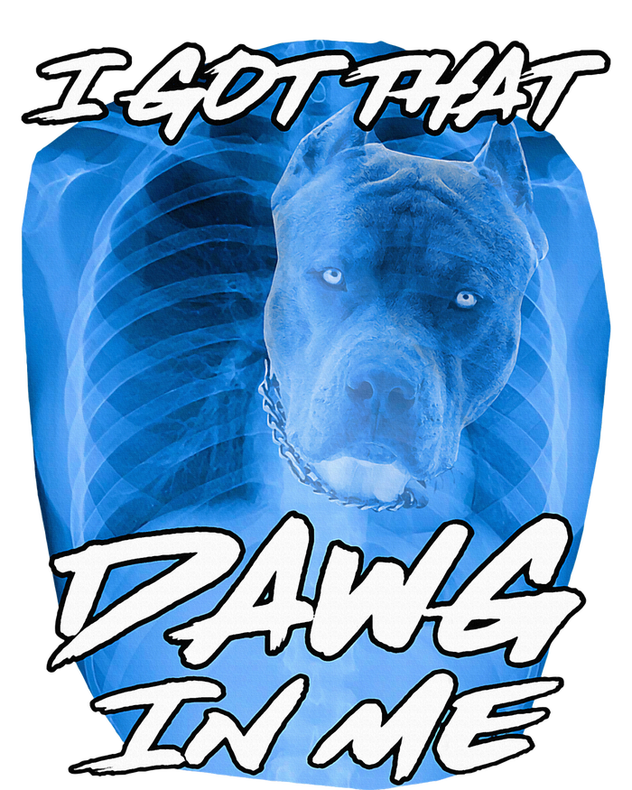 I Got That Dawg In Me Xray Pitbull Ironic Meme Viral Women's Crop Top Tee