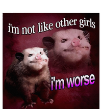 Possum I’M Not Like Other Girl I’M Worse PosiCharge RacerMesh Polo