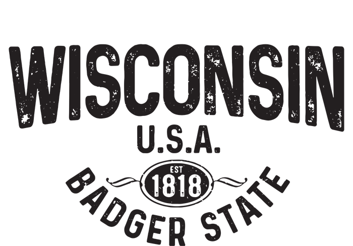 Wisconsin The Badger State Est 1818 Gift Cooling Performance Long Sleeve Crew